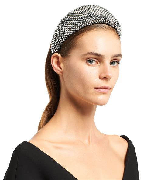 prada blue satin headband|Prada headbands uk.